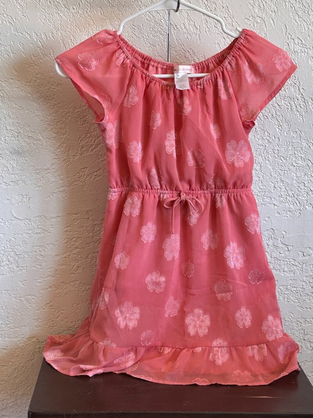 Love to Be Loved Pink Peasant Dress Girls Size 6X